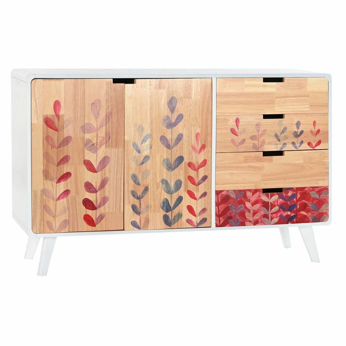 Servantă DKD Home Decor   Natural Lemn de cauciuc Alb Castaniu 120 x 30 x 75 cm