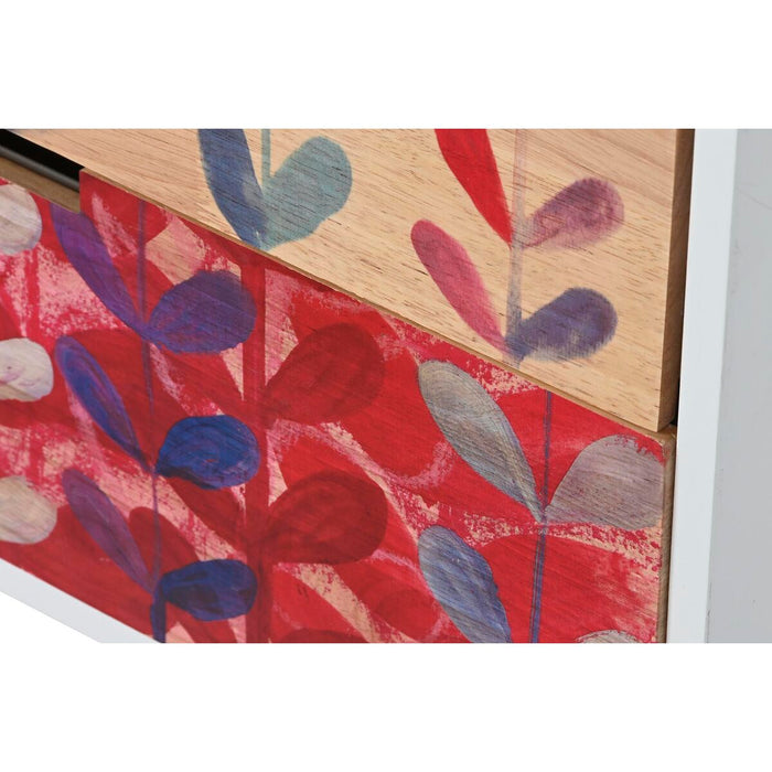 Comodă DKD Home Decor Scandi Natural Lemn de cauciuc Alb Castaniu Lemn MDF 60 x 30 x 108 cm