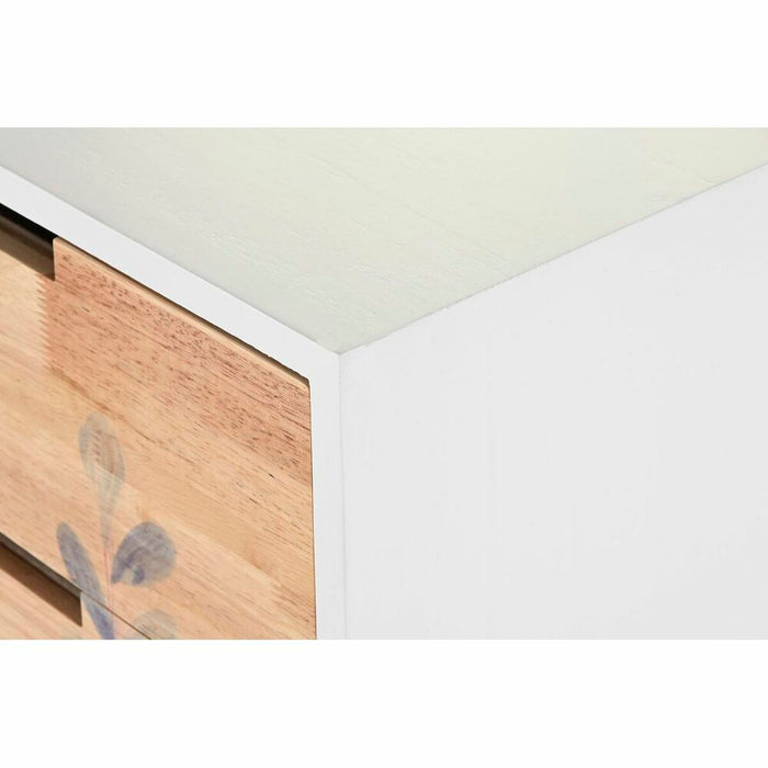 Dulap cu Sertare DKD Home Decor Natural Lemn de cauciuc Alb Castaniu Lemn de paulownia (40 x 30 x 78 cm)