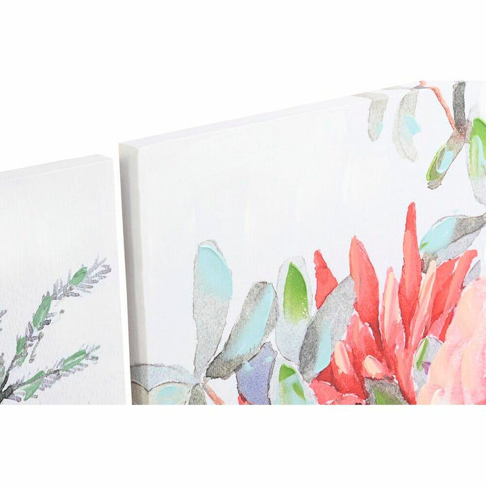 Tablou DKD Home Decor 150,5 x 2,7 x 60 cm Květiny Shabby Chic (2 Unități)