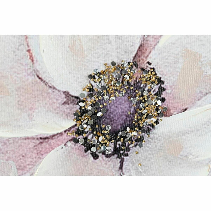 Tablou DKD Home Decor 150,5 x 2,7 x 60 cm Květiny Shabby Chic (2 Unități)