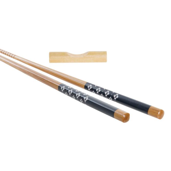 Set de Sushi DKD Home Decor Bambus Gresie Albastru Oriental 30 x 21 x 7 cm (6 Piese)