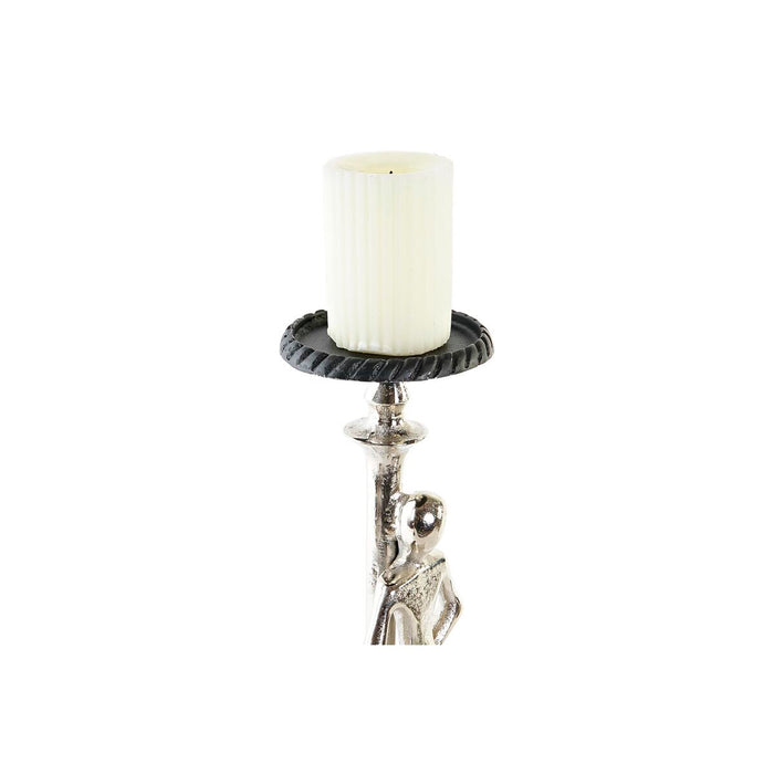 Candelabru DKD Home Decor 15 x 20 x 41 cm Șampanie Negru Aluminiu Modern (2 Unități)