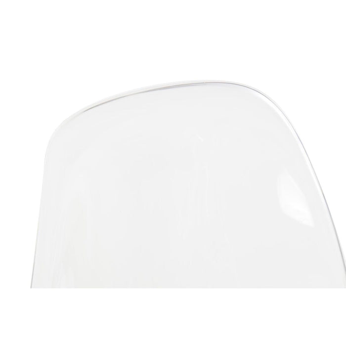 Scaun de Sufragerie DKD Home Decor Alb Transparent Natural 54 x 47 x 81 cm