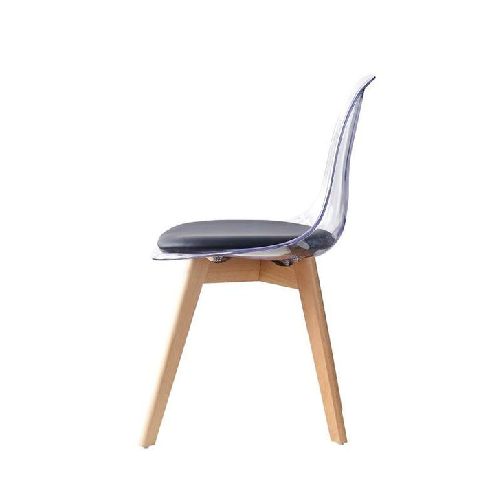 Scaun de Sufragerie DKD Home Decor Negru Multicolor Natural 30 x 40 cm 54 x 47 x 81 cm