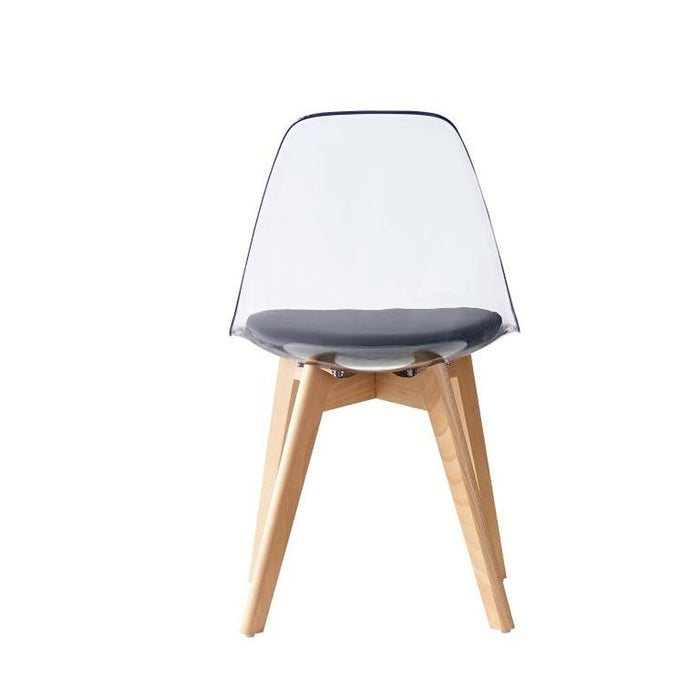 Scaun de Sufragerie DKD Home Decor Negru Multicolor Natural 30 x 40 cm 54 x 47 x 81 cm
