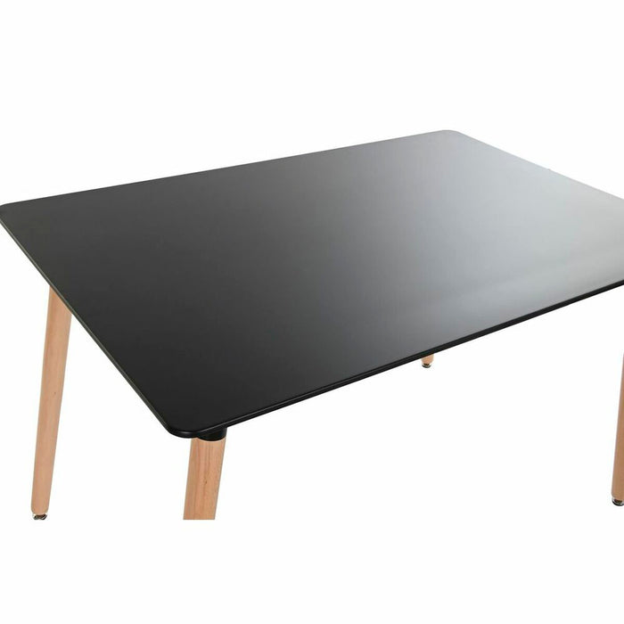 Masă de Sufragerie DKD Home Decor Negru Natural Lemn Mesteacăn Lemn MDF 120 x 80 x 74 cm