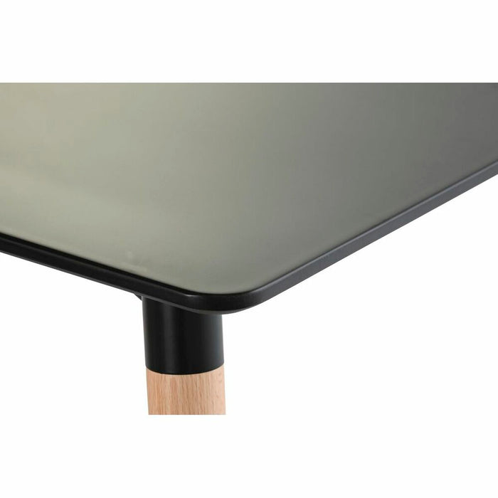 Masă de Sufragerie DKD Home Decor Negru Natural Lemn Mesteacăn Lemn MDF 120 x 80 x 74 cm