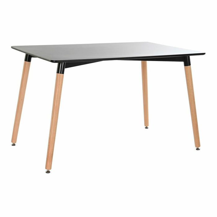 Masă de Sufragerie DKD Home Decor Negru Natural Lemn Mesteacăn Lemn MDF 120 x 80 x 74 cm