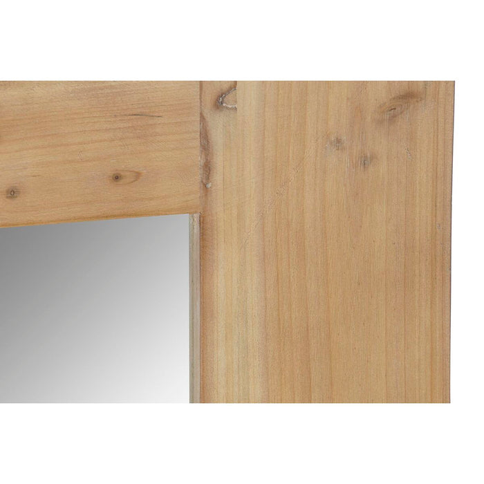 Oglindă de perete DKD Home Decor Brad Natural Roșu MDF (70 x 2 x 90 cm)