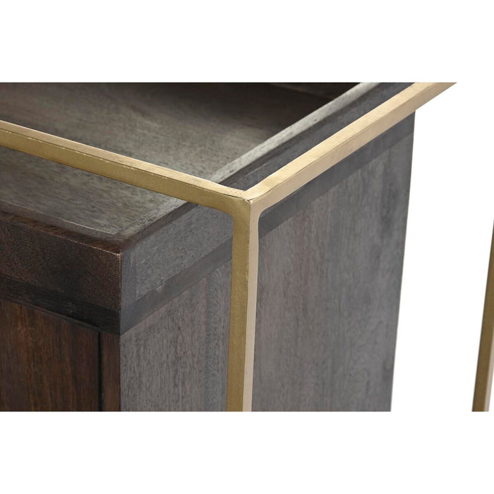 Comodă DKD Home Decor Metal Maro Lemn de mango (86 x 43 x 76 cm)