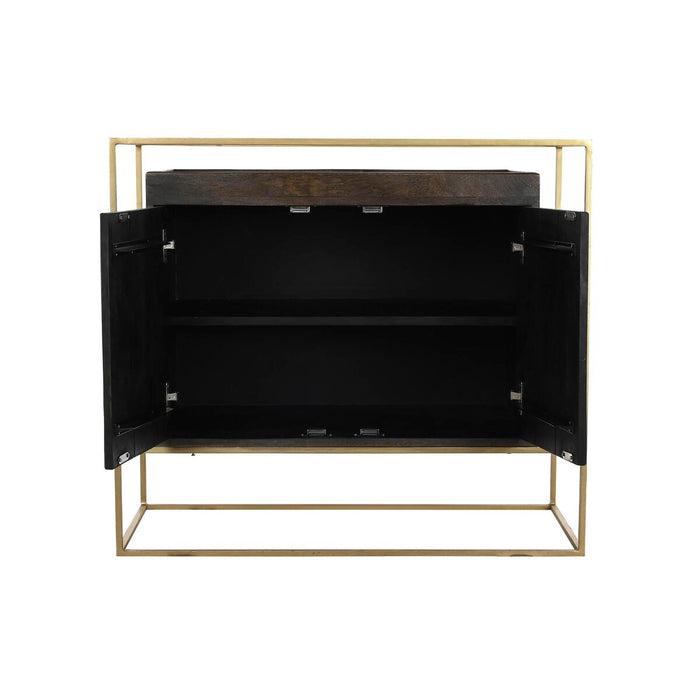 Comodă DKD Home Decor Metal Maro Lemn de mango (86 x 43 x 76 cm)