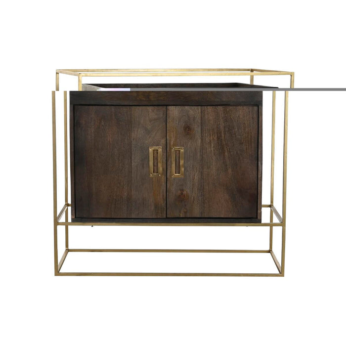 Comodă DKD Home Decor Metal Maro Lemn de mango (86 x 43 x 76 cm)