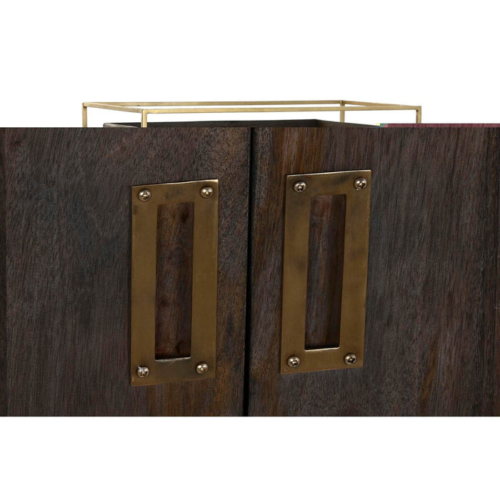 Comodă DKD Home Decor Metal Maro Lemn de mango (86 x 43 x 76 cm)
