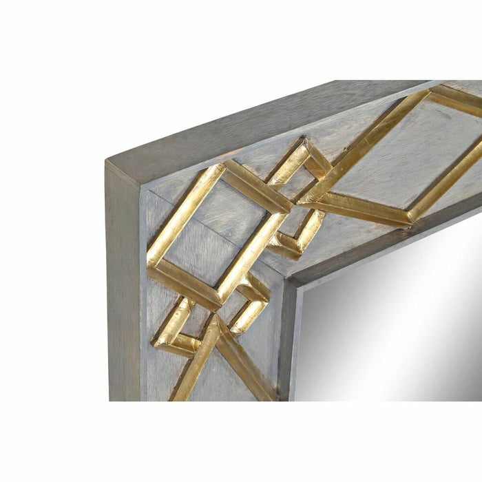 Oglindă de perete DKD Home Decor Gri Auriu* Lemn de mango (154 x 5 x 92 cm)