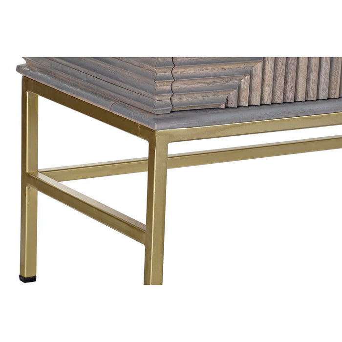 Servantă DKD Home Decor Gri Auriu* Alamă Lemn de mango (152 x 42 x 91 cm)