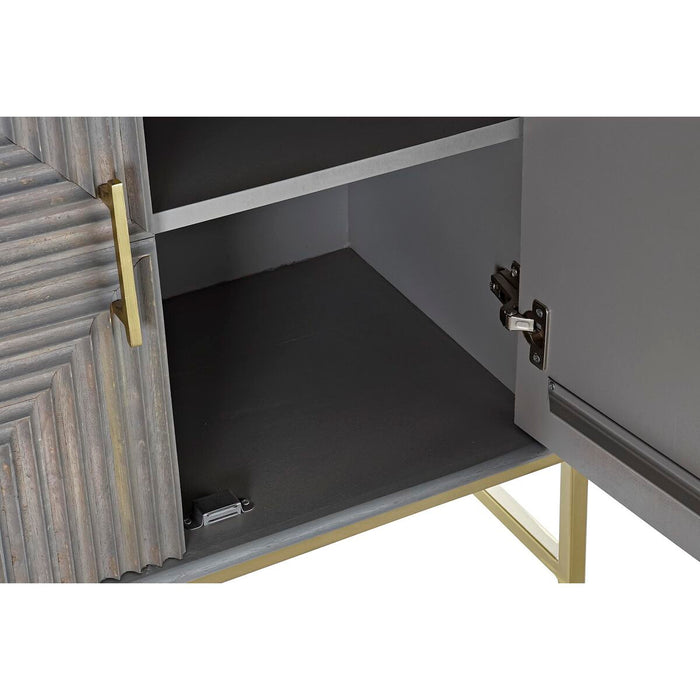 Servantă DKD Home Decor Gri Auriu* Alamă Lemn de mango (152 x 42 x 91 cm)