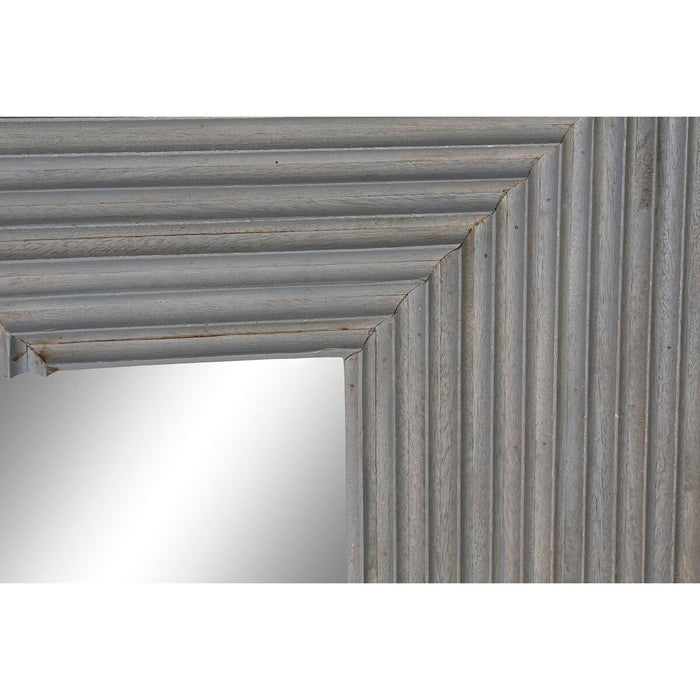 Oglindă de perete DKD Home Decor 121 x 4 x 121 cm Geam Gri Lemn Lemn de mango