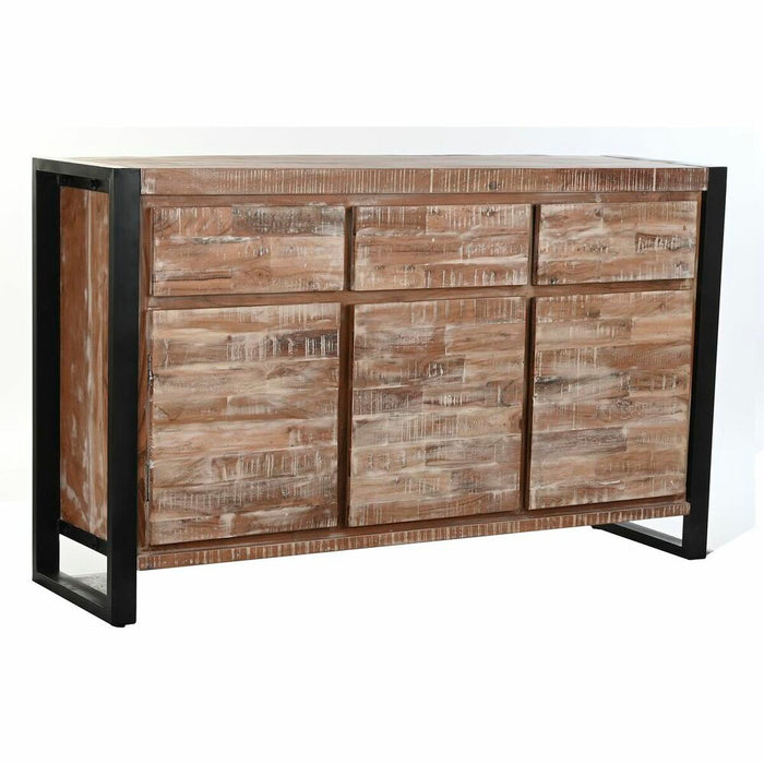 Servantă DKD Home Decor Natural Negru Metal Salcâm (140 x 40 x 85 cm)