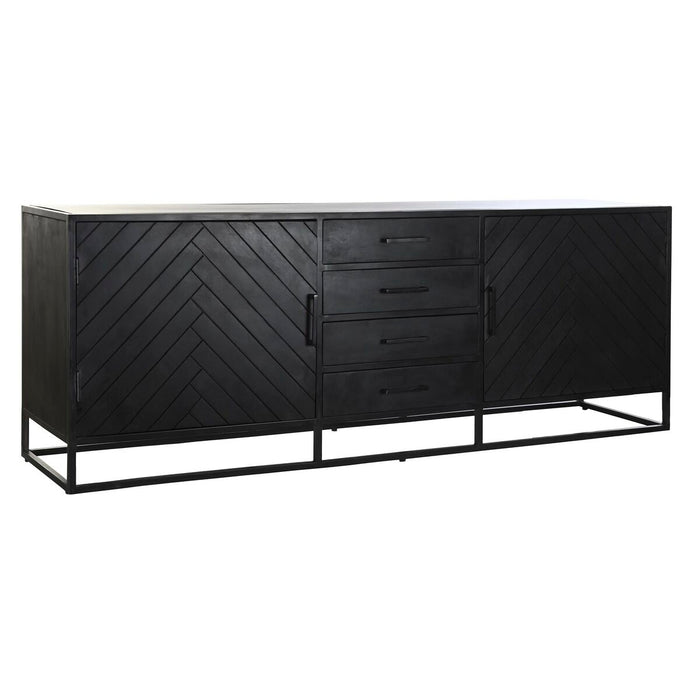 Servantă DKD Home Decor 210 x 45 x 75 cm Negru Metal Lemn de mango