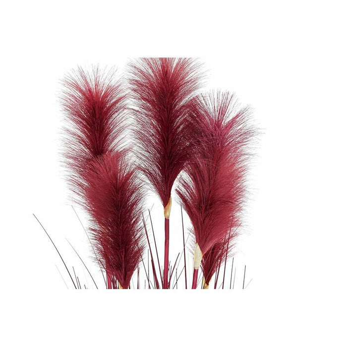 Plantă decorativă DKD Home Decor Cub 30 x 30 x 106 cm Portocaliu Polietilenă Bordo Alamă (2 Unități)