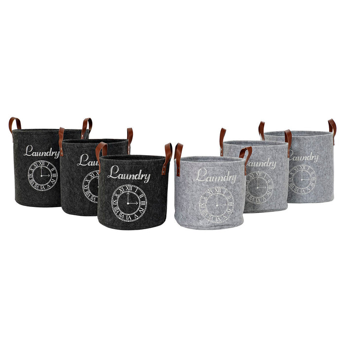 Set de Coșuri DKD Home Decor 34 x 34 x 32 cm Poliuretan (2 Unități)