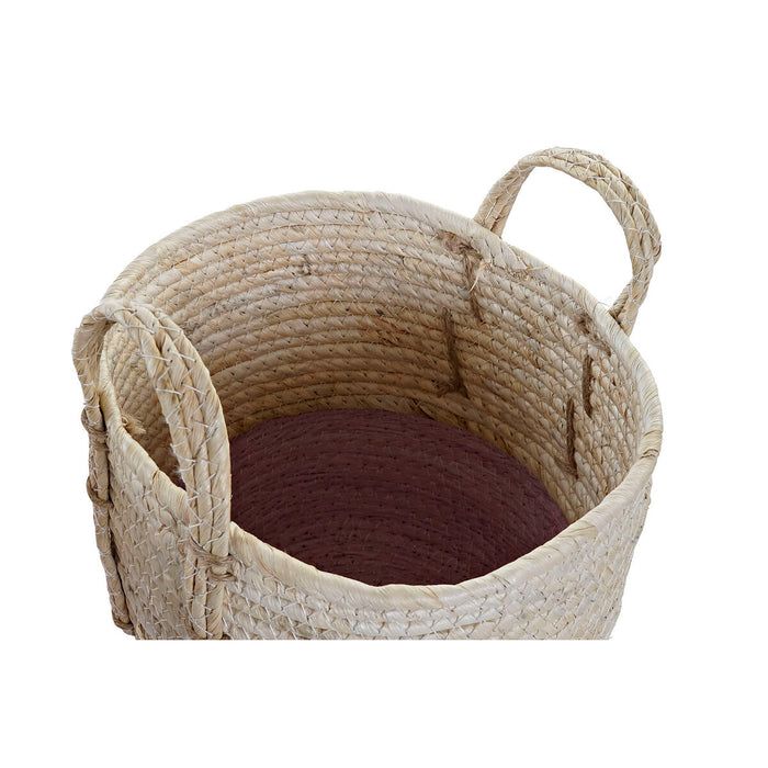 Set de Coșuri DKD Home Decor Въже Fibră naturală (3 Piese) (30 x 30 x 26 cm)