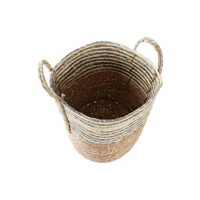 Coș DKD Home Decor Fibră (33 x 33 x 35 cm) (2 Unități)