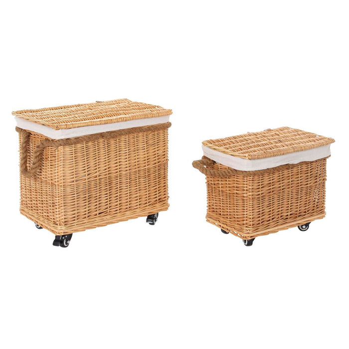 Set de Coșuri DKD Home Decor răchită (48 x 33 x 43 cm)