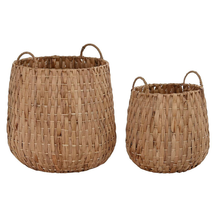 Set de Coșuri DKD Home Decor Natural Fibră naturală Boho 44 x 44 x 49 cm