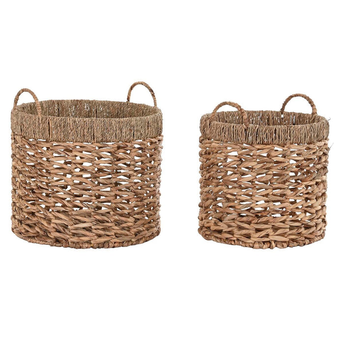 Set de Coșuri DKD Home Decor Fibră (43 x 43 x 43 cm)