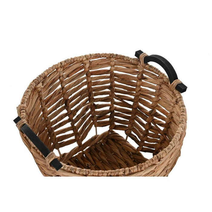 Set de Coșuri DKD Home Decor Lemn Colonial Fibră (46 x 46 x 40 cm)