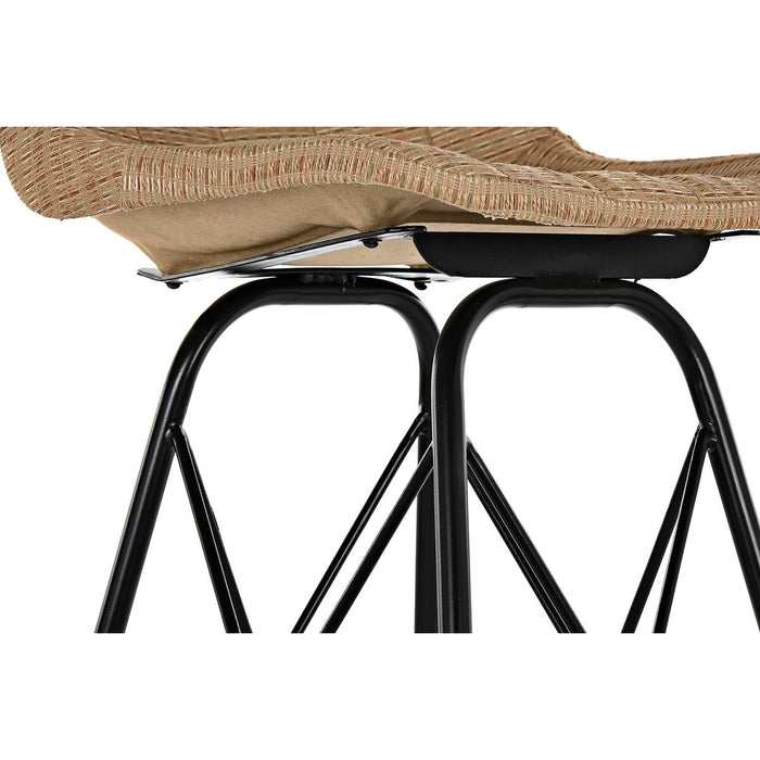 Taburet DKD Home Decor Negru Natural Metal 47 x 56 x 106 cm