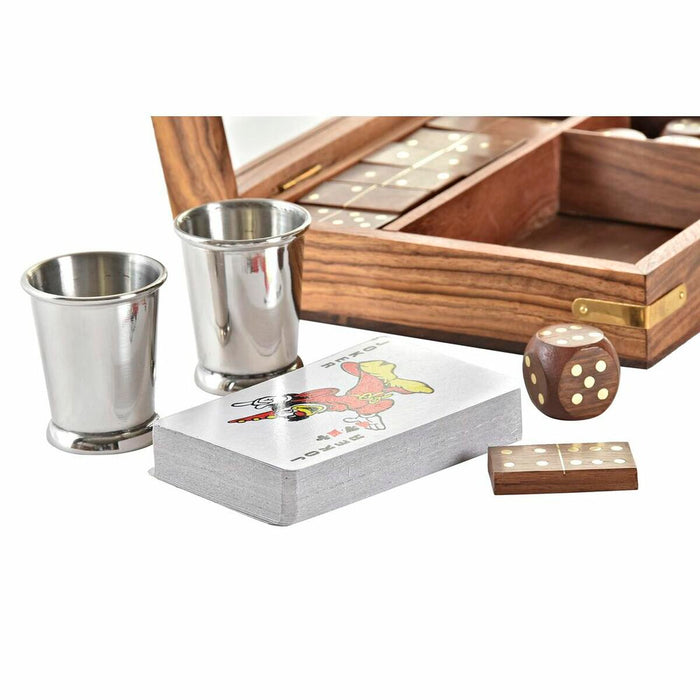 Set de 5 Jocuri de Societate DKD Home Decor Domino Joc de Cărți Zaruri 22 x 14 x 5 cm