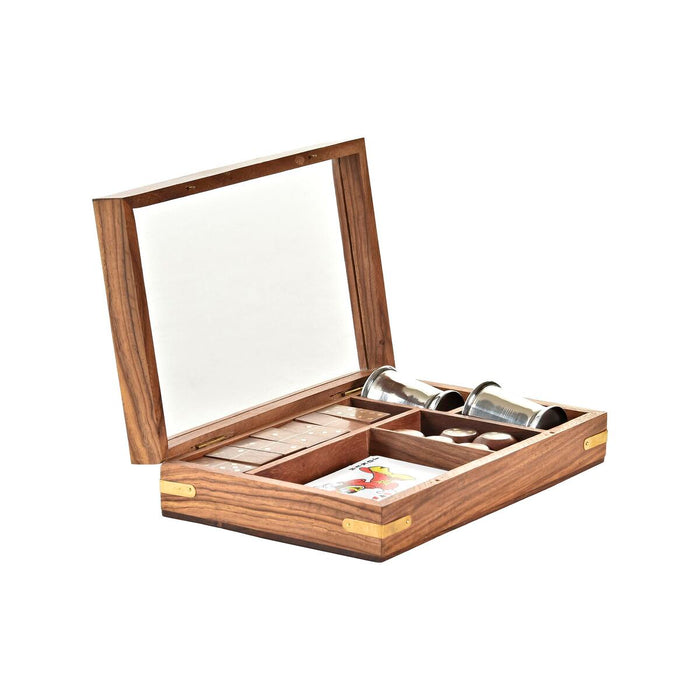 Set de 5 Jocuri de Societate DKD Home Decor Domino Joc de Cărți Zaruri 22 x 14 x 5 cm
