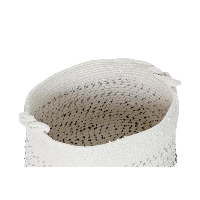 Set de Coșuri DKD Home Decor Alb Negru Boho 36 x 36 x 33 cm (4 Piese)