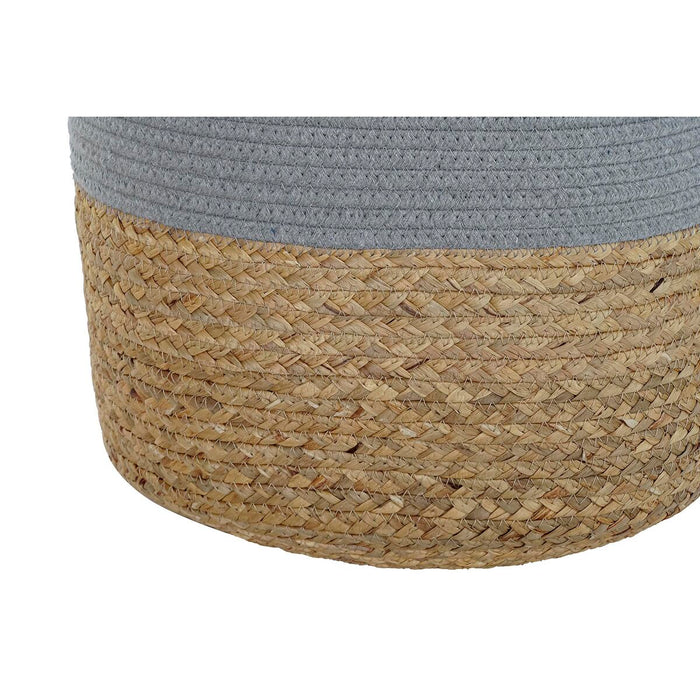 Set de Coșuri DKD Home Decor 40 x 40 x 52 cm Fibră naturală Boho (2 Unități)