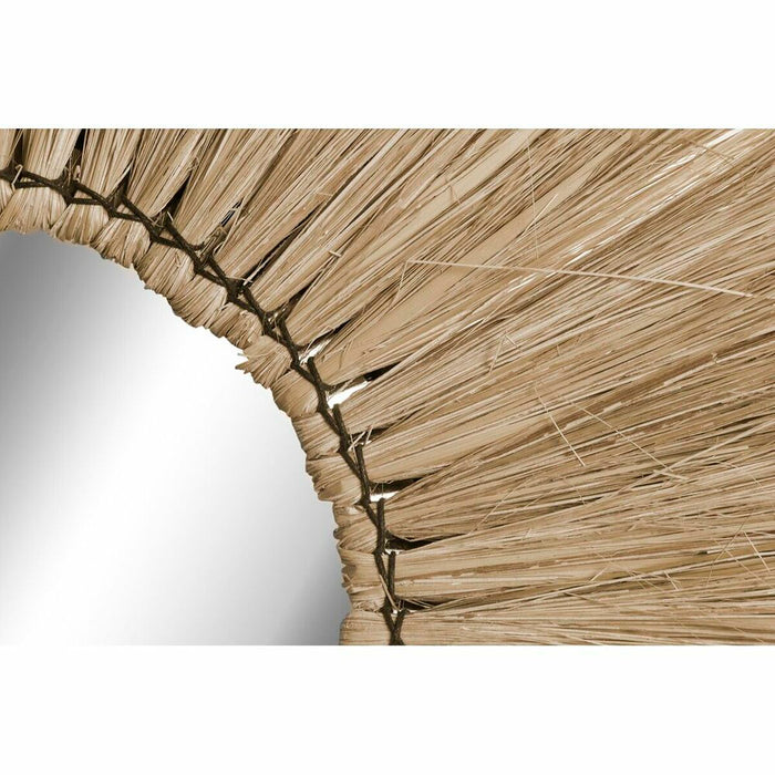 Oglindă de perete DKD Home Decor Geam Natural Iută (45 x 3 x 45 cm)