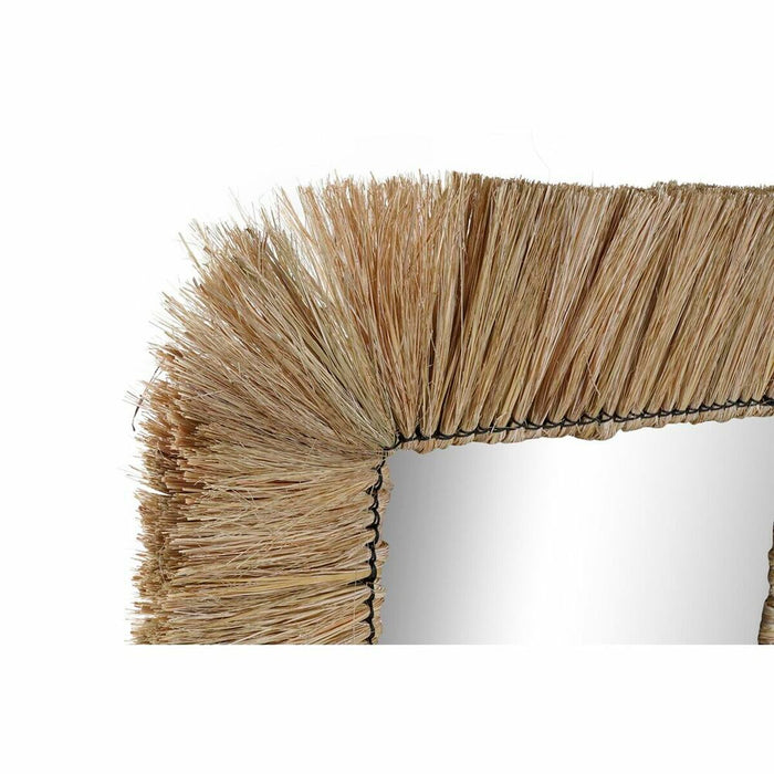Oglindă de perete DKD Home Decor Geam Natural Iută (55 x 3 x 55 cm)