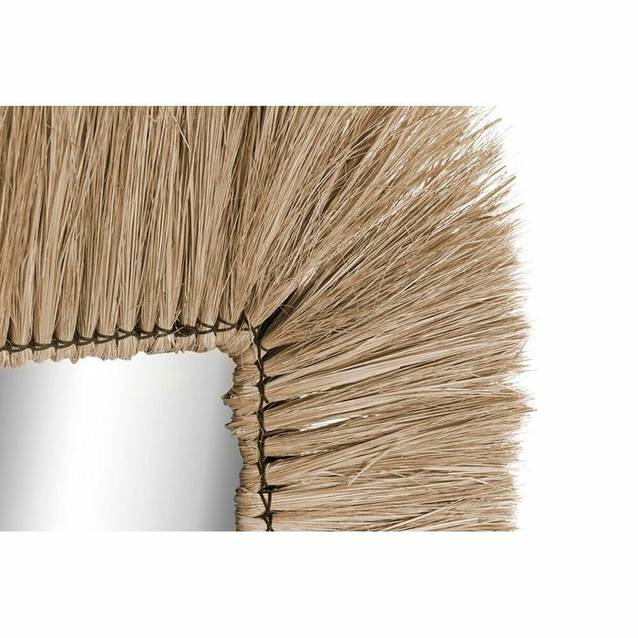 Oglindă de perete DKD Home Decor Geam Natural Iută (55 x 3 x 55 cm)
