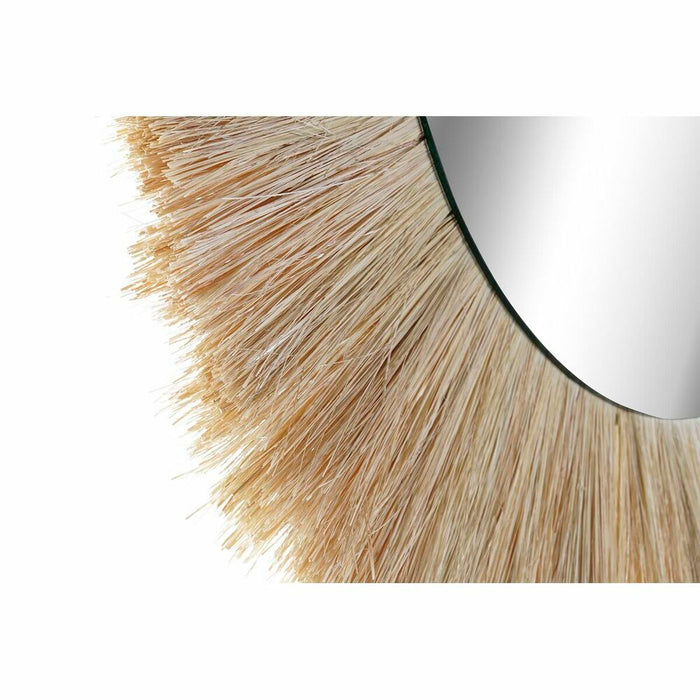 Oglindă de perete DKD Home Decor Geam Natural Iută (70 x 3 x 58 cm)