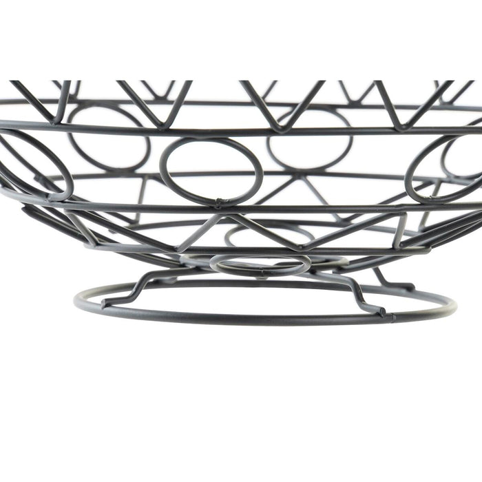 Fructieră DKD Home Decor Negru Metal 28 x 28 x 10 cm