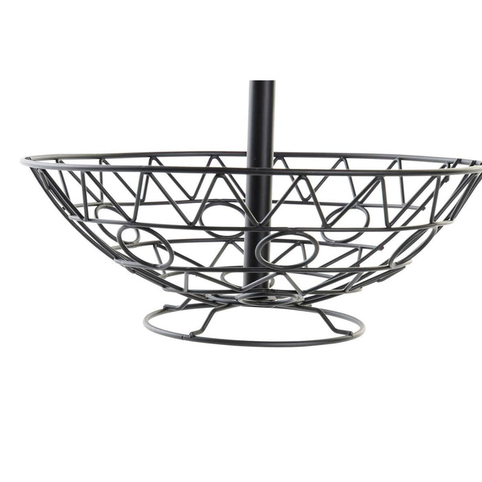 Fructieră DKD Home Decor Negru Metal 28 x 28 x 40 cm