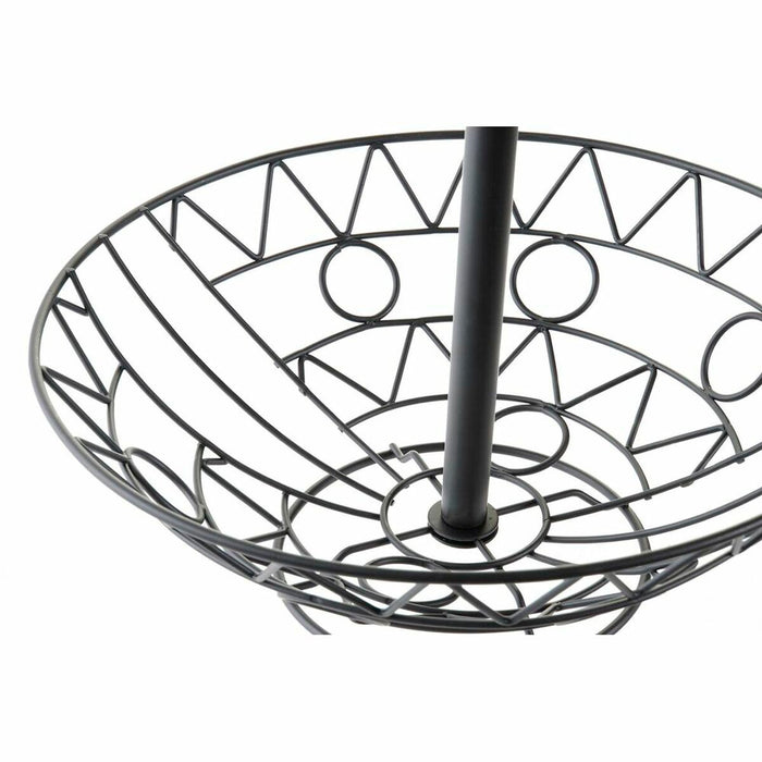 Fructieră DKD Home Decor 28 x 28 x 58 cm Negru Metal