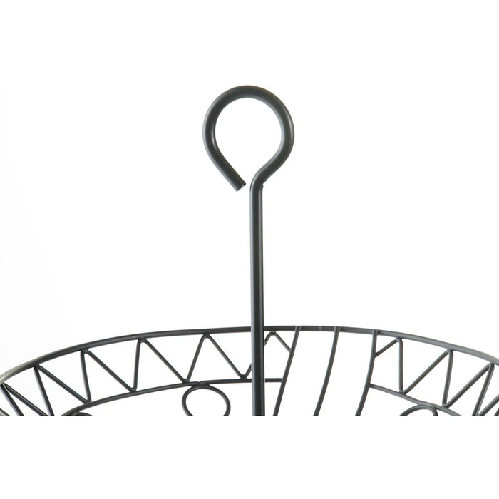 Fructieră DKD Home Decor 28 x 28 x 58 cm Negru Metal