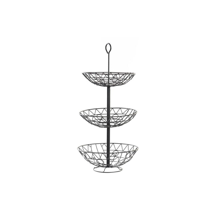 Fructieră DKD Home Decor 28 x 28 x 58 cm Negru Metal