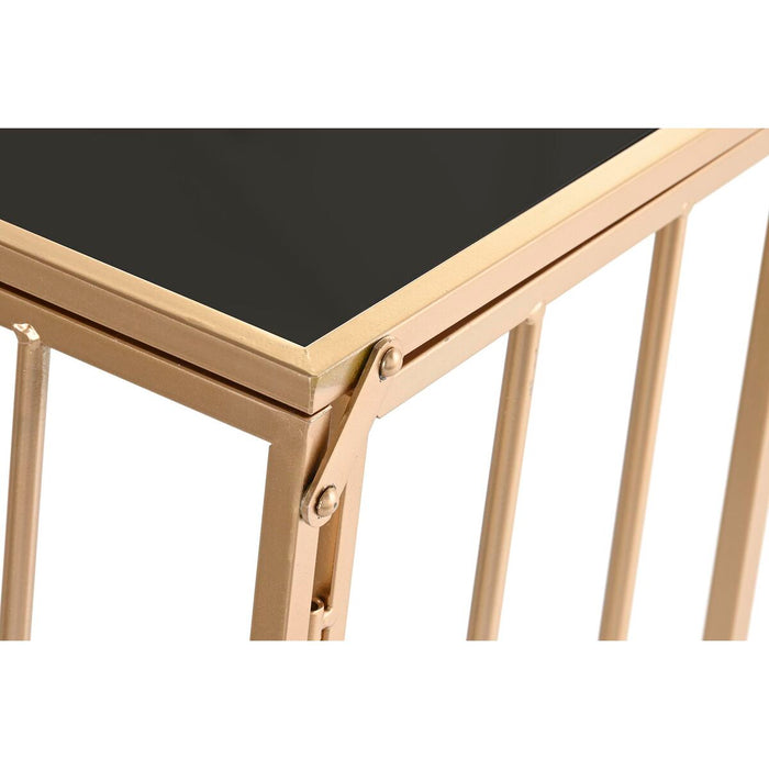 Console DKD Home Decor Auriu* Metal Geam 91 x 32 x 77 cm