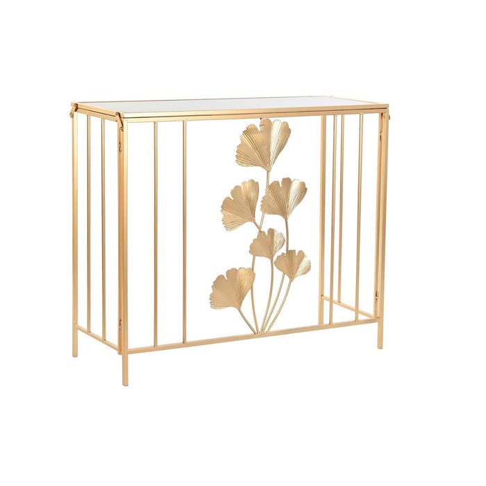 Console DKD Home Decor Auriu* Metal Geam 91 x 32 x 77 cm