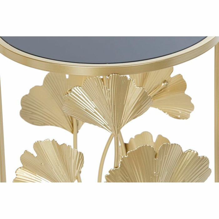 Set de 2 Măsuțe DKD Home Decor Auriu* Metal Geam 41,5 x 41,5 x 55 cm