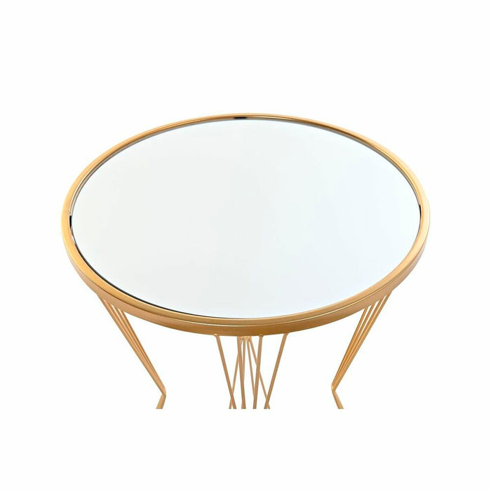 Masa laterală DKD Home Decor Auriu* Metal Oglindă 40 x 40 x 55 cm